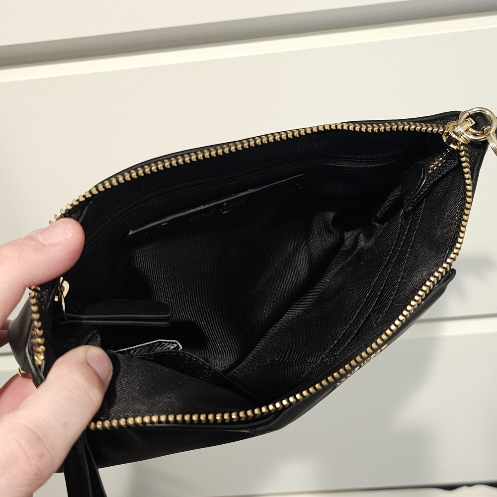 Nine West Elegant Black Wristlet Clutch - Picture 2 of 4
